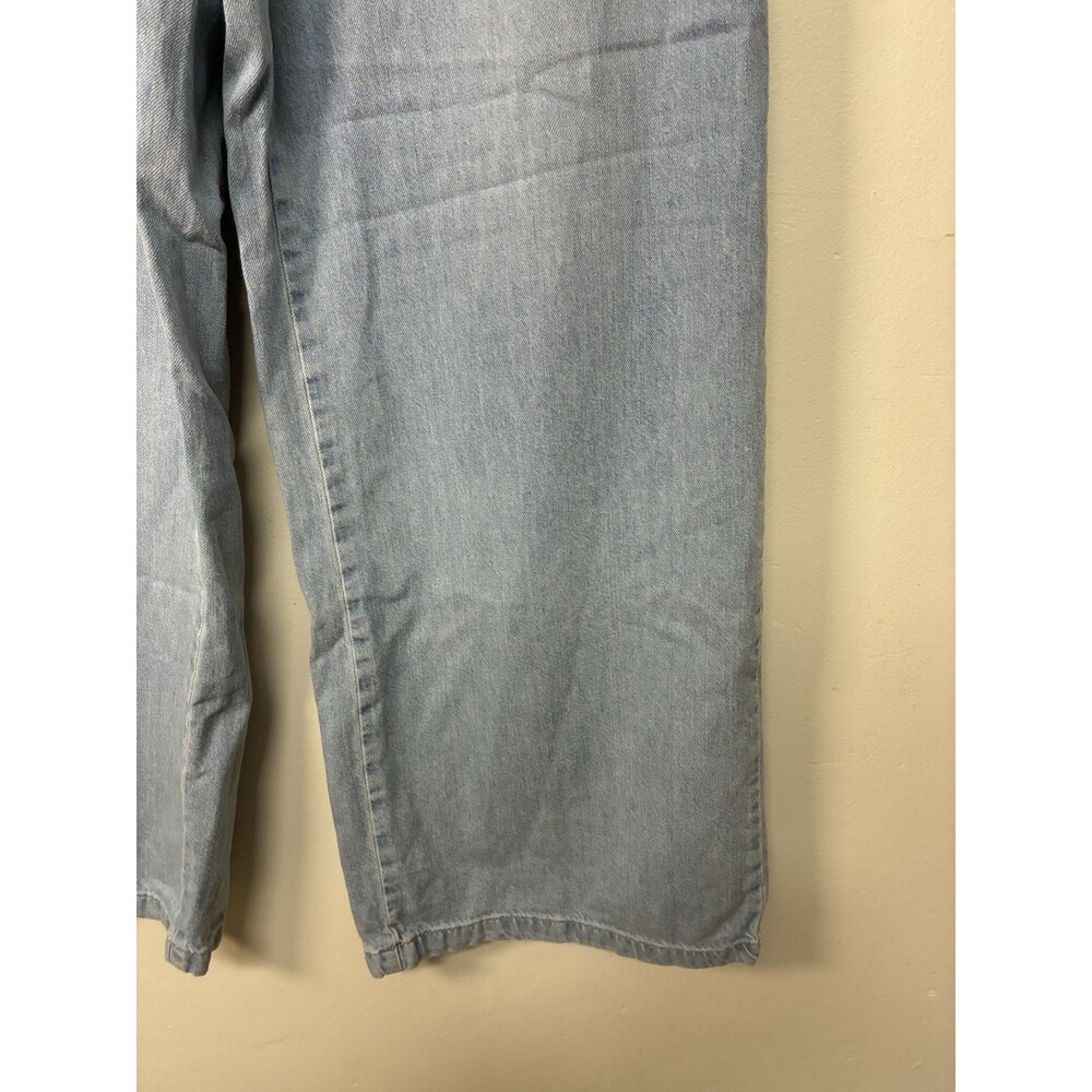 Zara Wide Leg Light Wash XL Pullstring Jeans High Waist Oversized - Picture 2 of 16